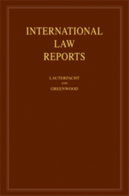 International Law Reports: Volume 134, Hardback Book