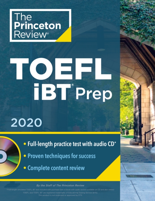 Princeton Review TOEFL iBT Prep with Audio CD, 2020, Paperback / softback Book