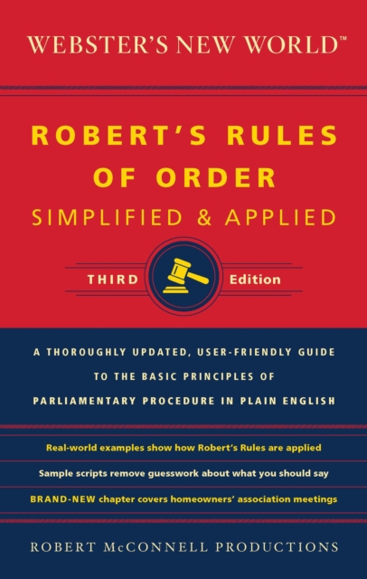 Webster's New World: Robert's Rules of Order : Simplified & Applied, EPUB eBook