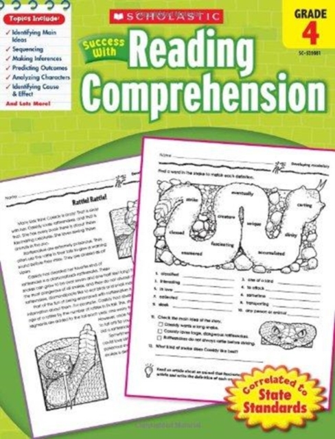Scholastic Success with Reading Comprehension, Grade 4 Workbook, Paperback Book