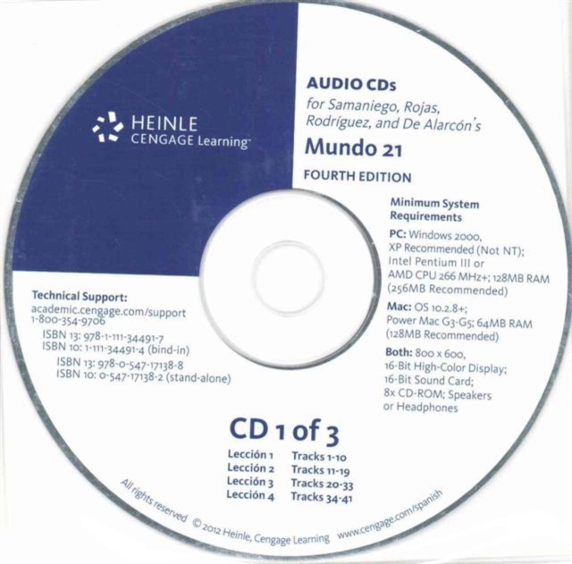 Audio CD-ROM for Samaniego/Rojas/Ohara/Alarc n's Mundo 21, CD-ROM Book