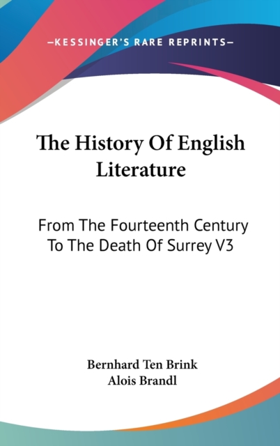 THE HISTORY OF ENGLISH LITERATURE: FROM, Hardback Book