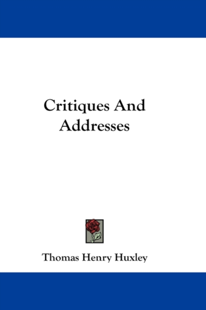 Critiques And Addresses,  Book
