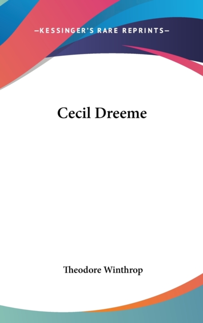 Cecil Dreeme,  Book