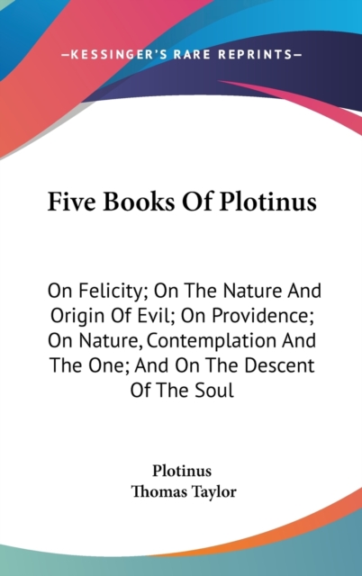 Five Books Of Plotinus, Hardback Book