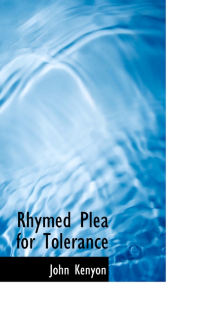 Rhymed Plea for Tolerance, Hardback Book