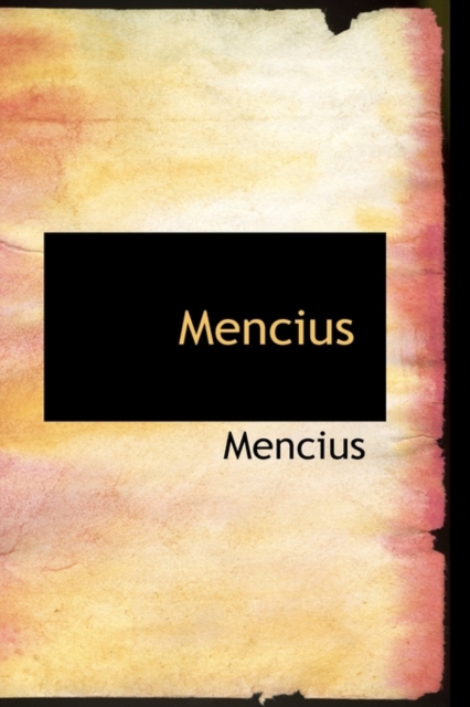 Mencius, Hardback Book