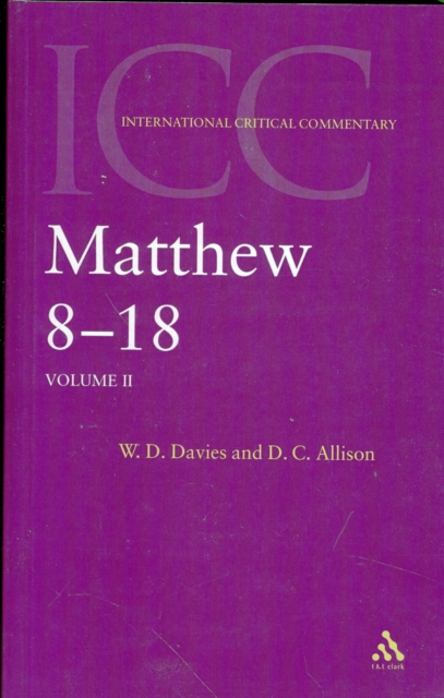 Matthew 8-18 : Volume 2, Paperback / softback Book