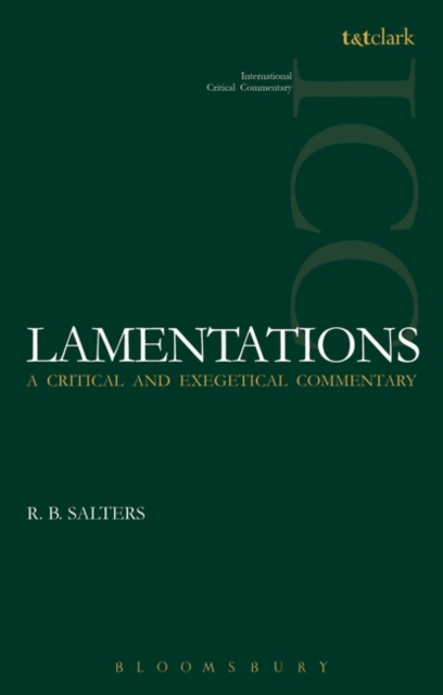 Lamentations (ICC) : A Critical and Exegetical Commentary, Paperback / softback Book