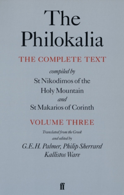 The Philokalia Vol 3, Paperback / softback Book