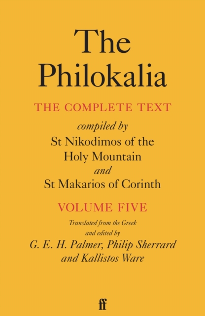 The Philokalia Vol 5, Paperback / softback Book