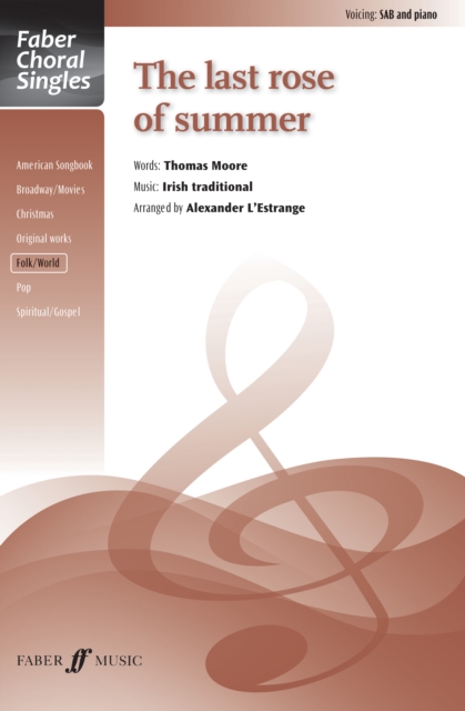 The Last Rose of Summer, Sheet music Book