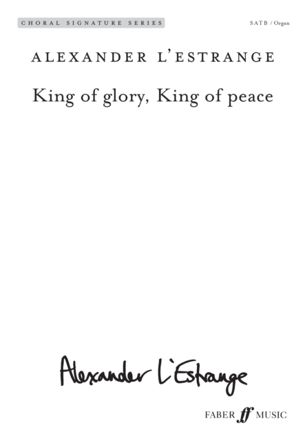 King of glory, King of peace, Sheet music Book