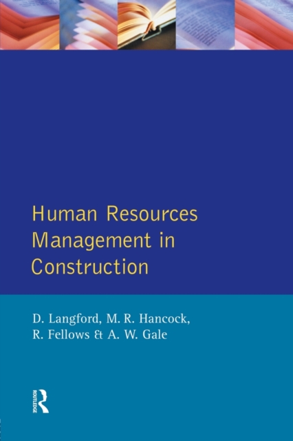 Human Resources Management in Construction, Paperback / softback Book