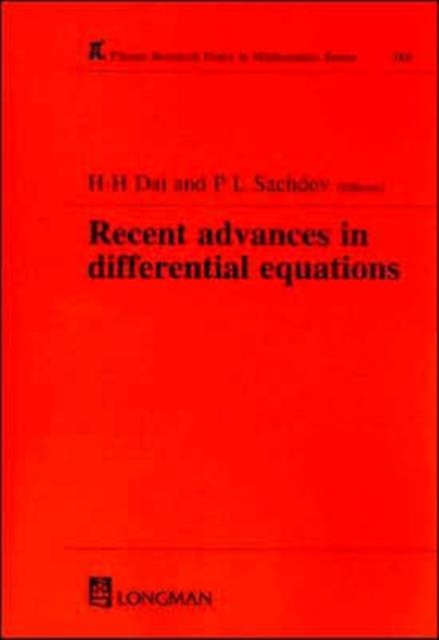Recent Advances in Differential Equations, Hardback Book