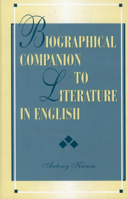 Biographical Companion to Literature in English, Book Book