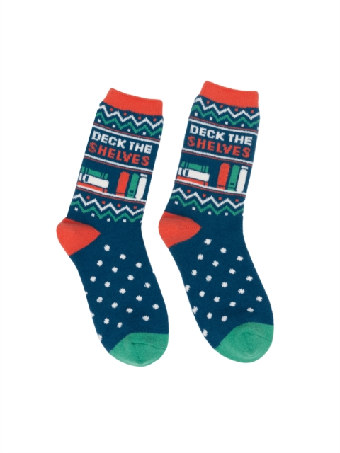 Deck the Shelves Cozy Socks - Large, ZY Book