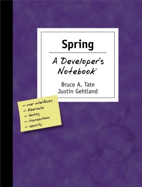 Spring: A Developer's Notebook, PDF eBook