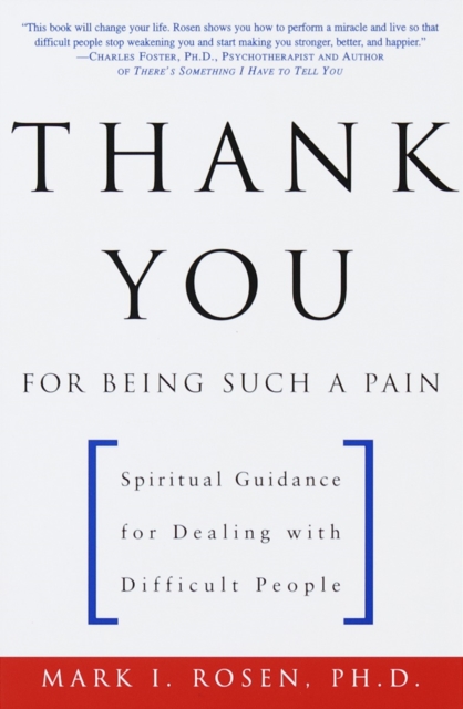 Thank You for Being Such a Pain : Spiritual Guidance for Dealing with Difficult People, Paperback / softback Book