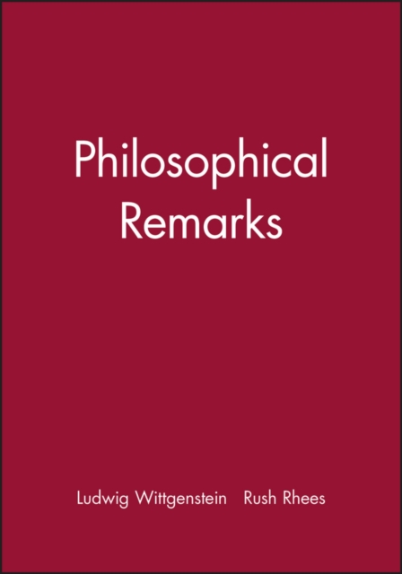 Philosophical Remarks, Paperback / softback Book