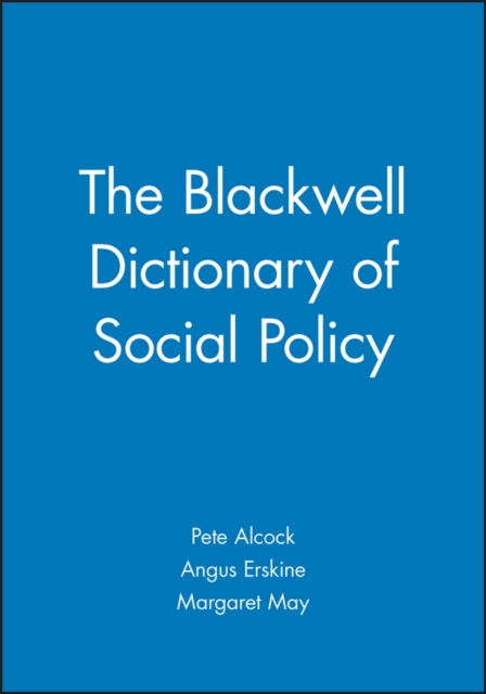 The Blackwell Dictionary of Social Policy, Paperback / softback Book