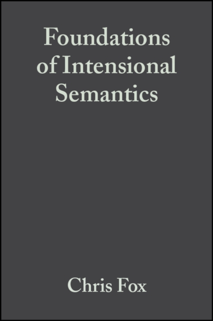 Foundations of Intensional Semantics, Hardback Book