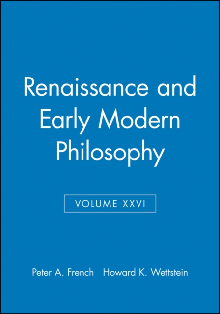 Renaissance and Early Modern Philosophy, Volume XXVI, Paperback / softback Book