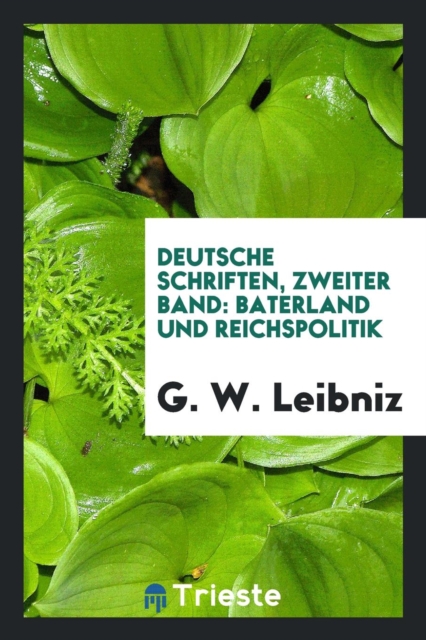 Deutsche Schriften, Zweiter Band : Baterland Und Reichspolitik, Paperback Book