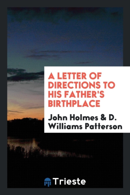 A Letter of Directions to His Father's Birthplace, Paperback Book