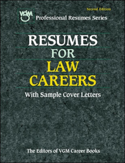 Resumes for Law Careers, Paperback / softback Book