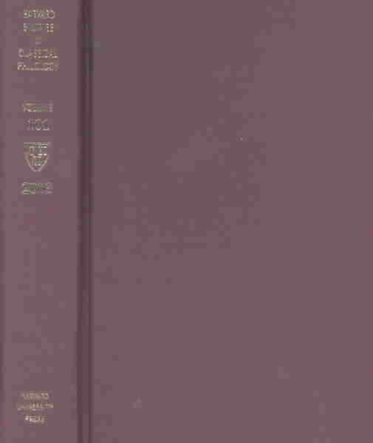 Harvard Studies in Classical Philology, Volume 101, Hardback Book