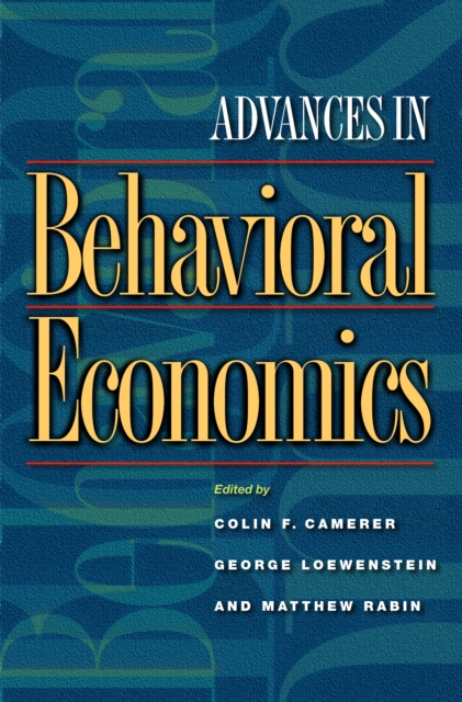 Advances in Behavioral Economics, Paperback / softback Book