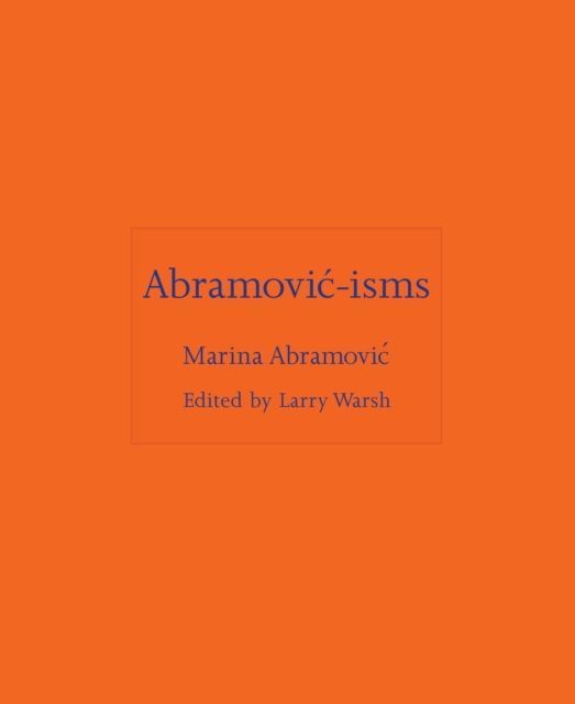 Abramovic-isms, Hardback Book