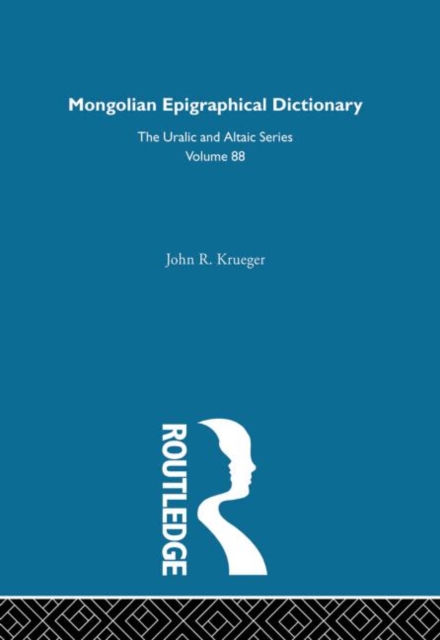 Mongolian Epigraphical Dictionary in Reverse Listing, Hardback Book