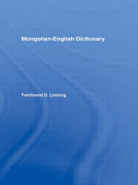 Mongolian-English Dictionary, Hardback Book