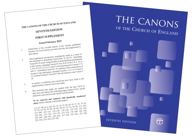 Canons of the Church of England 7th Edition: Full edition WITH First Supplement, EPUB eBook