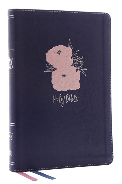 NKJV, Thinline Bible, Large Print, Leathersoft, Blue/Pink, Red Letter, Comfort Print : Holy Bible, New King James Version, Leather / fine binding Book