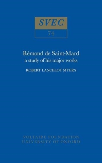 Remond de Saint-Mard : a study of his major works, Paperback / softback Book