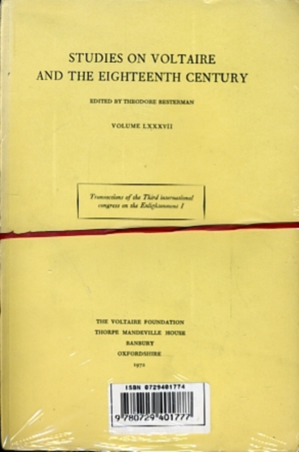 Transactions of the Third International Congress on the Enlightenment, Paperback / softback Book