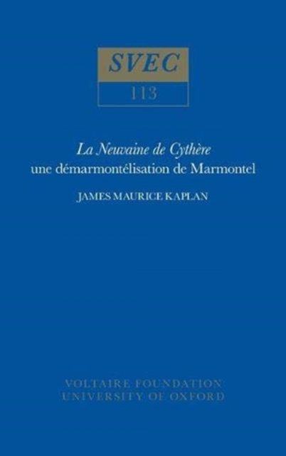 La Neuvaine De Cythere : une demarmontelisation de Marmontel, Paperback / softback Book