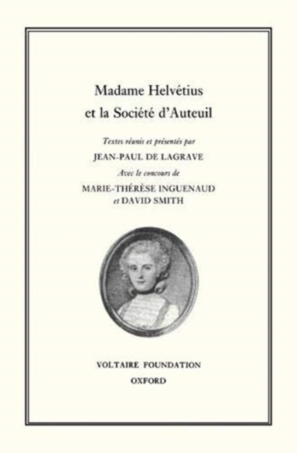 Madame Helvetius et la Societe d'Auteuil, Hardback Book