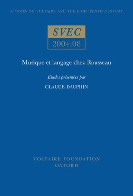 Musique et langage chez Rousseau, Paperback / softback Book