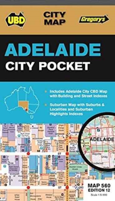Adelaide City Pocket Map 560 12th ed, Sheet map, folded Book