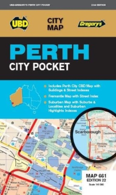 Perth City Pocket Map 661 22nd ed, Sheet map, folded Book