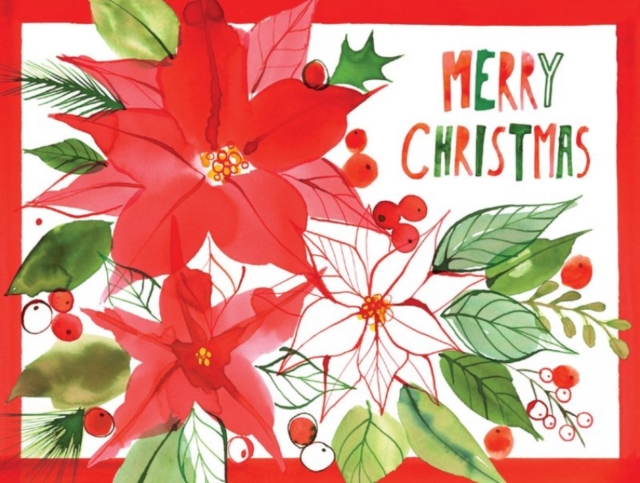 Christmas Poinsettia Full Note, Cards Book