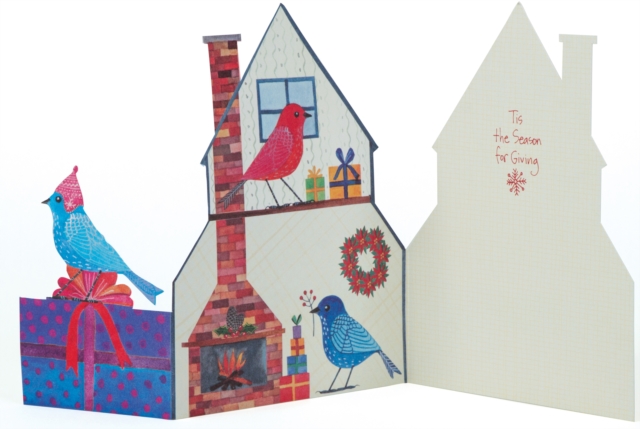 Avian Friends Christmas Birdhouse, Cards Book