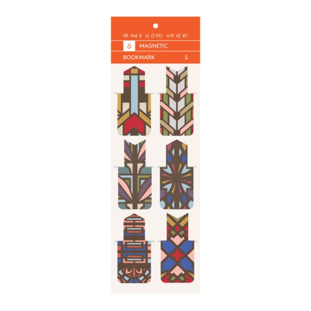 Frank Lloyd Wright Designs Magnetic Bookmarks, Bookmark Book
