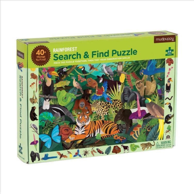 Rainforest Search & Find Puzzle, Jigsaw Book