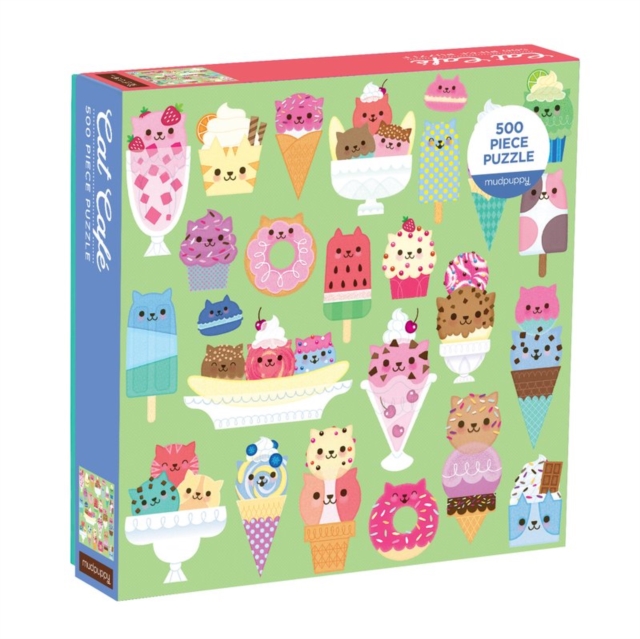 Cat Cafe 500 Piece Puzzle, Jigsaw Book