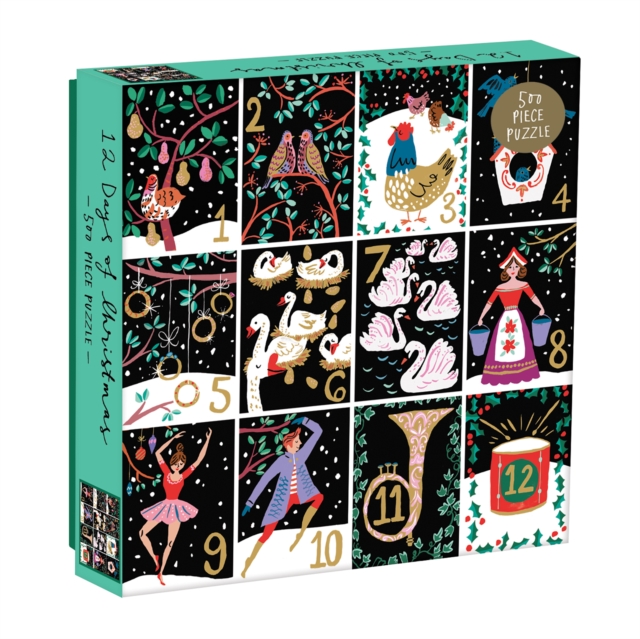 Twelve Days of Christmas 500 Piece Puzzle, Game Book